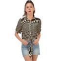 Retro-form-shape-abstract Tie Front Shirt  View1