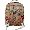 Flower Cubism Mosaic Vintage Double Compartment Backpack View3