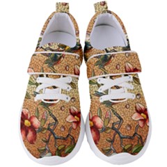 Flower Cubism Mosaic Vintage Women s Velcro Strap Shoes
