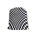 Illusion Checkerboard Black And White Pattern Drawstring Pouch (Large) View1