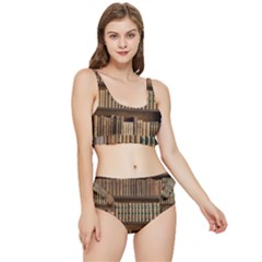 Books Bookcase Old Books Historical Frilly Bikini Set
