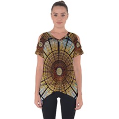 Barcelona Stained Glass Window Cut Out Side Drop Tee