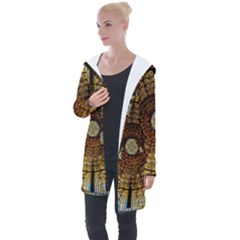 Barcelona Stained Glass Window Longline Hooded Cardigan