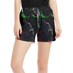 Nature Night Foliage Mountains Women s Runner Shorts