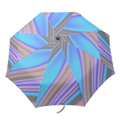 Wave Abstract Texture Design Folding Umbrellas by Amaryn4rt