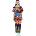 Blobs Dots Abstract Art Waves Batwing Lightweight Chiffon Jumpsuit View1