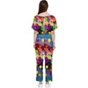 Blobs Dots Abstract Art Waves Batwing Lightweight Chiffon Jumpsuit View2