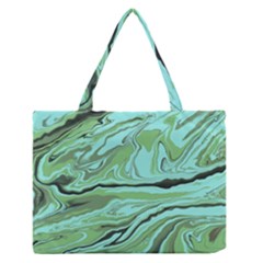 Waves Marbled Abstract Background Zipper Medium Tote Bag by Amaryn4rt