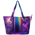Purple Drawing Digital Art Full Print Shoulder Bag View1