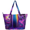 Purple Drawing Digital Art Full Print Shoulder Bag View2