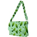 Background Pattern Leaves Nature Full Print Messenger Bag (L) View1