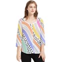 Background Abstract Wallpaper Chiffon Quarter Sleeve Blouse View1