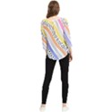 Background Abstract Wallpaper Chiffon Quarter Sleeve Blouse View2