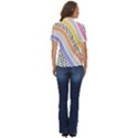 Background Abstract Wallpaper Women s Short Sleeve Double Pocket Shirt View4