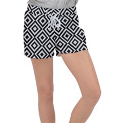 Background Pattern Geometric Velour Lounge Shorts