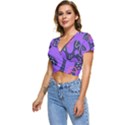 Abstract Background Shapes Banner Short Sleeve Foldover Tee View2
