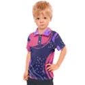 Abstract Background Shapes Banner Kids  Polo Tee View1