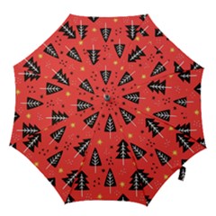 Christmas Christmas Tree Pattern Hook Handle Umbrellas (large) by Amaryn4rt