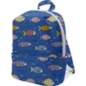 Sea Fish Blue Submarine Animals Zip Up Backpack View1