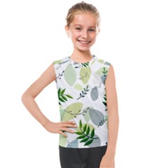 Leaves Foliage Pattern Abstract Kids  Mesh Tank Top