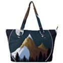 Mountains Forest Moon Stars View Full Print Shoulder Bag View1