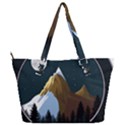 Mountains Forest Moon Stars View Full Print Shoulder Bag View2
