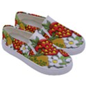 Strawberries Berry Strawberry Leaves Kids  Canvas Slip Ons View3