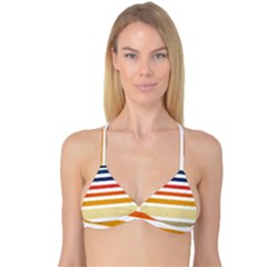 Illustration Retro Sun Sunset Vintage Graphic Reversible Tri Bikini Top