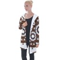 Gear Clockwork Decorative Fancy Longline Hooded Cardigan View1