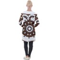 Gear Clockwork Decorative Fancy Longline Hooded Cardigan View2