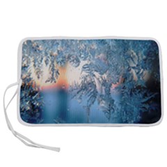 Frost Winter Morning Snow Season White Holiday Pen Storage Case (s) by artworkshop