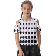 Halftone Pattern Dot Modern Retro Texture Circle Kids  Butterfly Cutout Tee