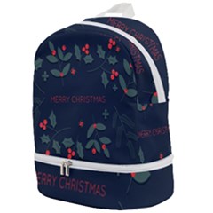 Merry Christmas Holiday Pattern  Zip Bottom Backpack by artworkshop