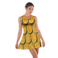 Orange Slices Cross Sections Pattern Cotton Racerback Dress