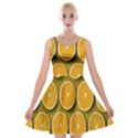 Orange Slices Cross Sections Pattern Velvet Skater Dress View1