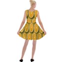Orange Slices Cross Sections Pattern Velvet Skater Dress View2