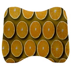 Orange Slices Cross Sections Pattern Velour Head Support Cushion