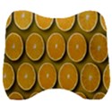 Orange Slices Cross Sections Pattern Velour Head Support Cushion View1