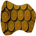 Orange Slices Cross Sections Pattern Velour Head Support Cushion View3