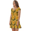Orange Slices Cross Sections Pattern Short Sleeve Tiered Mini Dress View2
