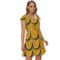 Orange Slices Cross Sections Pattern Short Sleeve Tiered Mini Dress View3