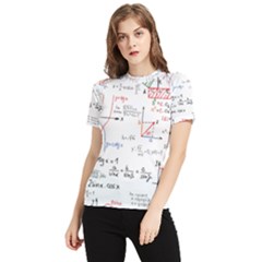 Math Formula Pattern Women s Short Sleeve Rash Guard