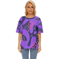 Abstract Background Shape Shapes Oversized Basic Tee