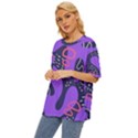 Abstract Background Shape Shapes Oversized Basic Tee View2