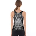 Black White Background Burnout Template Doodle Tank Top View2