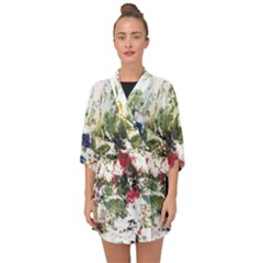 Art Creativity Painting Abstract Half Sleeve Chiffon Kimono