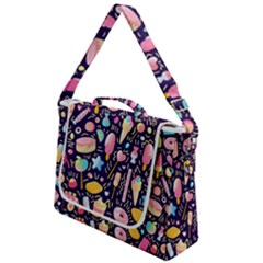 Cute-seamless-pattern-with-colorful-sweets-cakes-lollipops Box Up Messenger Bag by Wegoenart