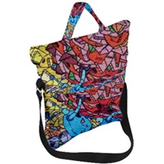 Graffiti-wall-mural-painting-arts Fold Over Handle Tote Bag
