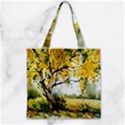Landscape Painting Meadow Garden Zipper Grocery Tote Bag View2