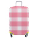 Pink and white plaids Luggage Cover (Medium) View1